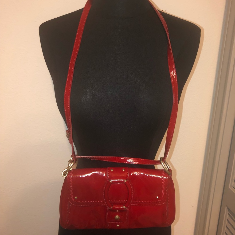 Red Sigrid Olsen handbag.
